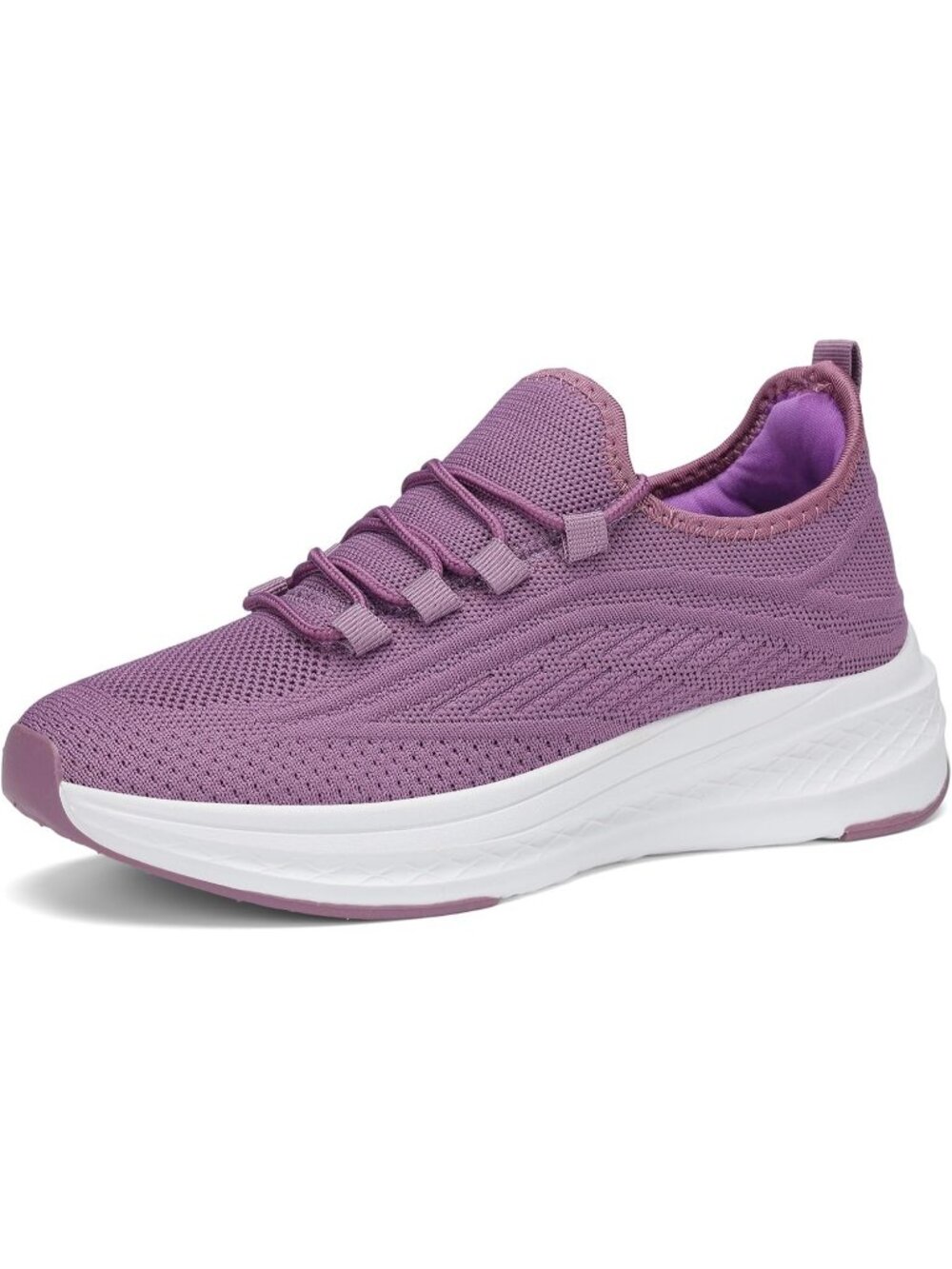 Women's Purple Breathable Lightweight Walking Non Slip Fashion Casual Sneaker